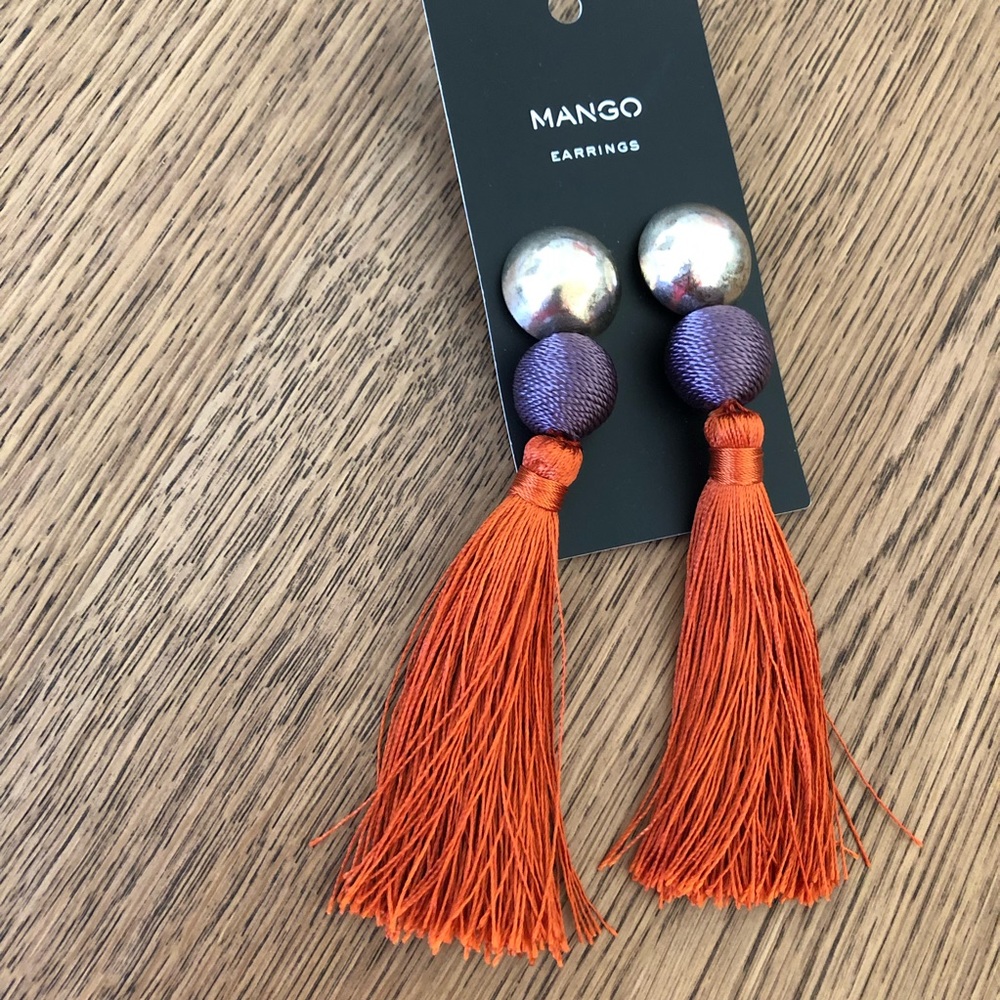 🔥NWT Mango long tassle earrings